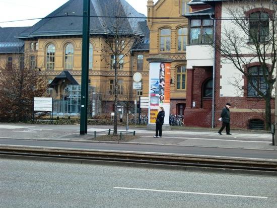 Vor dem Bergmannstrost in der Merseburger Straße in Halle.